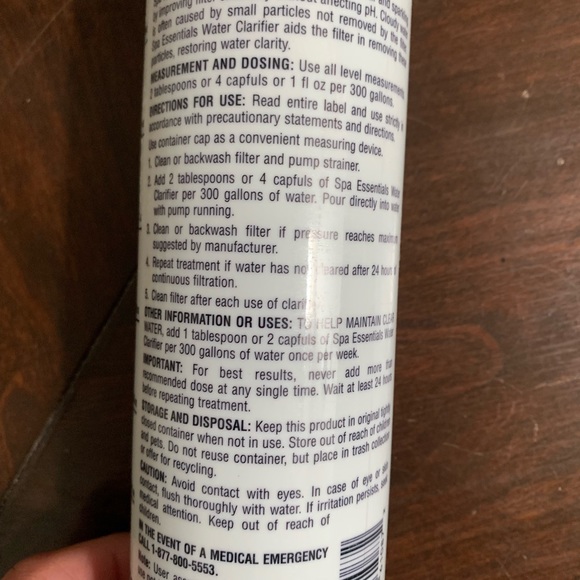 Spa essentials water clarifier 1 pint - Picture 3 of 5
